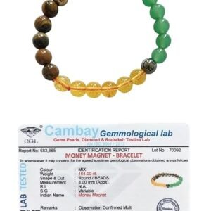 Natural Money Magnet Crystal Bracelet 8mm | Stretchable Gemstone Wristband for Men & Women | Wealth & Prosperity Jewellery