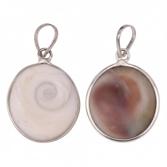 Natural Gomti Gomati Chakra Protection Lucky Charm Pendant | Original Gomati Chakra in Brass Frame | Spiritual & Vastu Pendant for Men & Women | Pack of 1