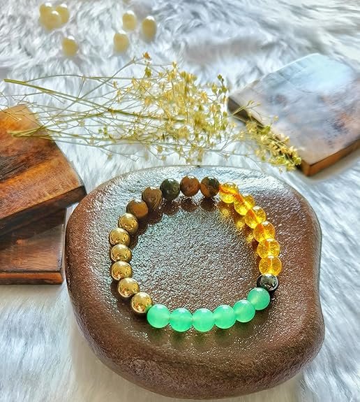 Natural Money Magnet Crystal Bracelet 8mm | Stretchable Gemstone Wristband for Men & Women | Wealth & Prosperity Jewellery