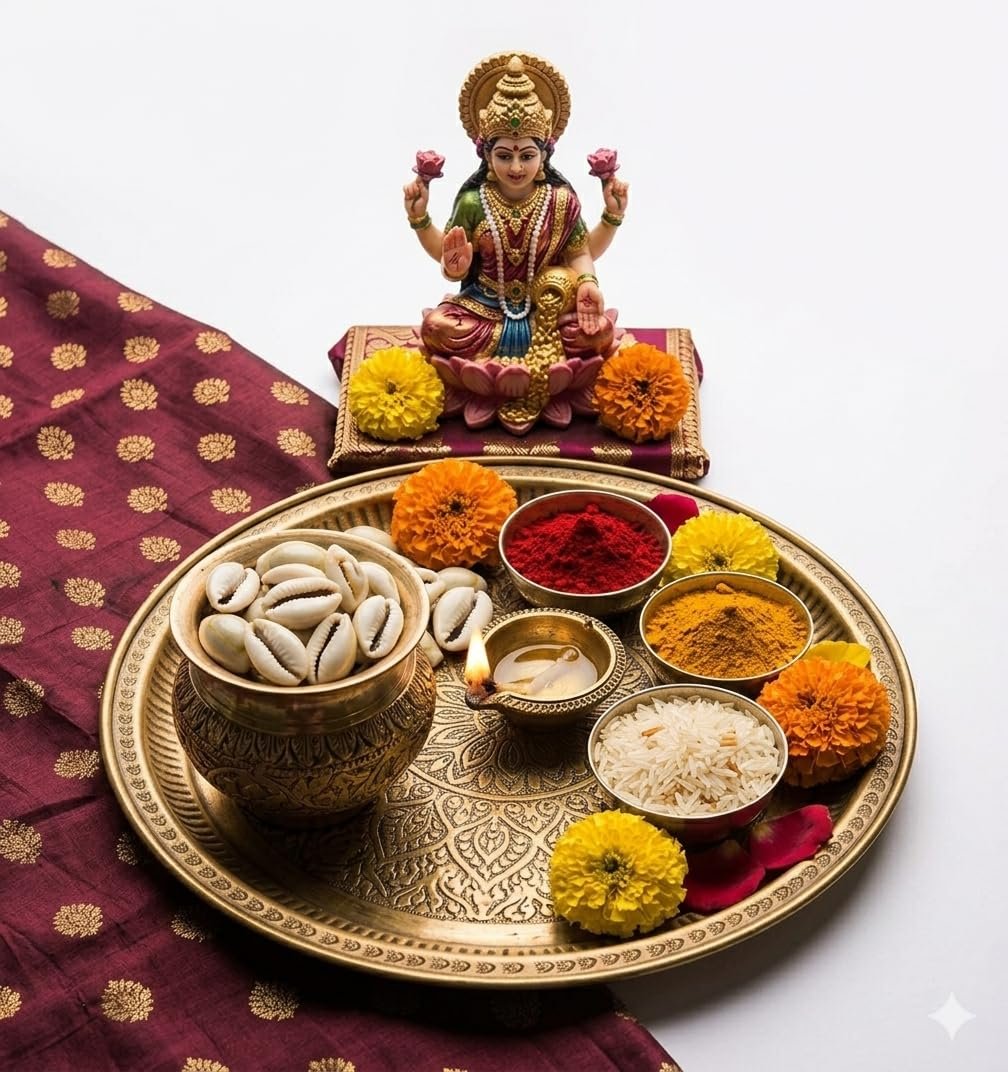 Natural Cowrie (Kawdi/Kaudi/Kodi) Shells Pack of 11 for Laxmi Puja | Original Sacred Cowrie Shells for Wealth, Prosperity & Vastu | Pooja, Rituals, Crafts & Home Décor Use