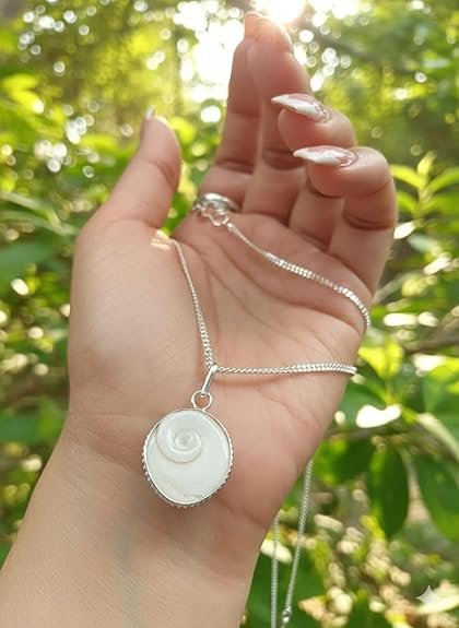 Natural Gomti Gomati Chakra Protection Lucky Charm Pendant | Original Gomati Chakra in Brass Frame | Spiritual & Vastu Pendant for Men & Women | Pack of 1