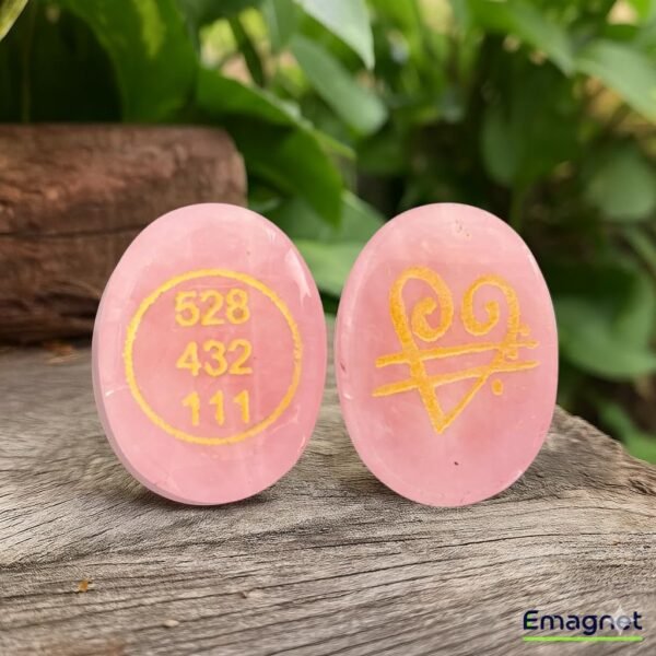 Rose Quartz Zibu Coin – Pre-Energized Natural Crystal Stone for Love, Trust, Compassion, Relationship Healing, Manifestation & Meditation (1 Piece)