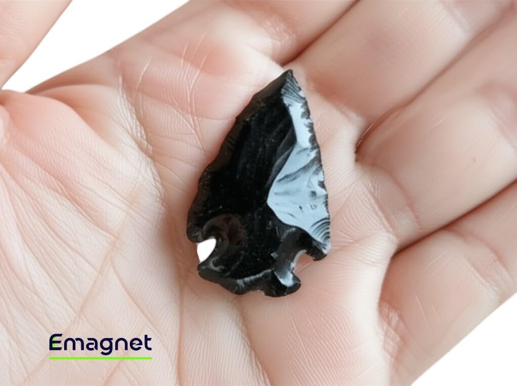 Black Obsidian Knife – Natural Crystal Arrowhead Shape for Reiki Healing, Energy Cleansing, Protection & Home Décor – Handcrafted Spiritual Tool