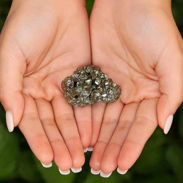 Natural Pyrite Cluster Rough Stone | 300–400 g Certified Gold Pyrite for Crystal Healing, Vastu, Home Decor & Wealth Energy | Raw Fool’s Gold Stone for Positive Aura & Meditation