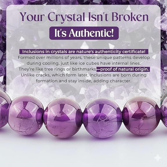 Amethyst Gemstone Bracelet 8mm | Stretchable Wristband for Men & Women | Crystal Jewellery