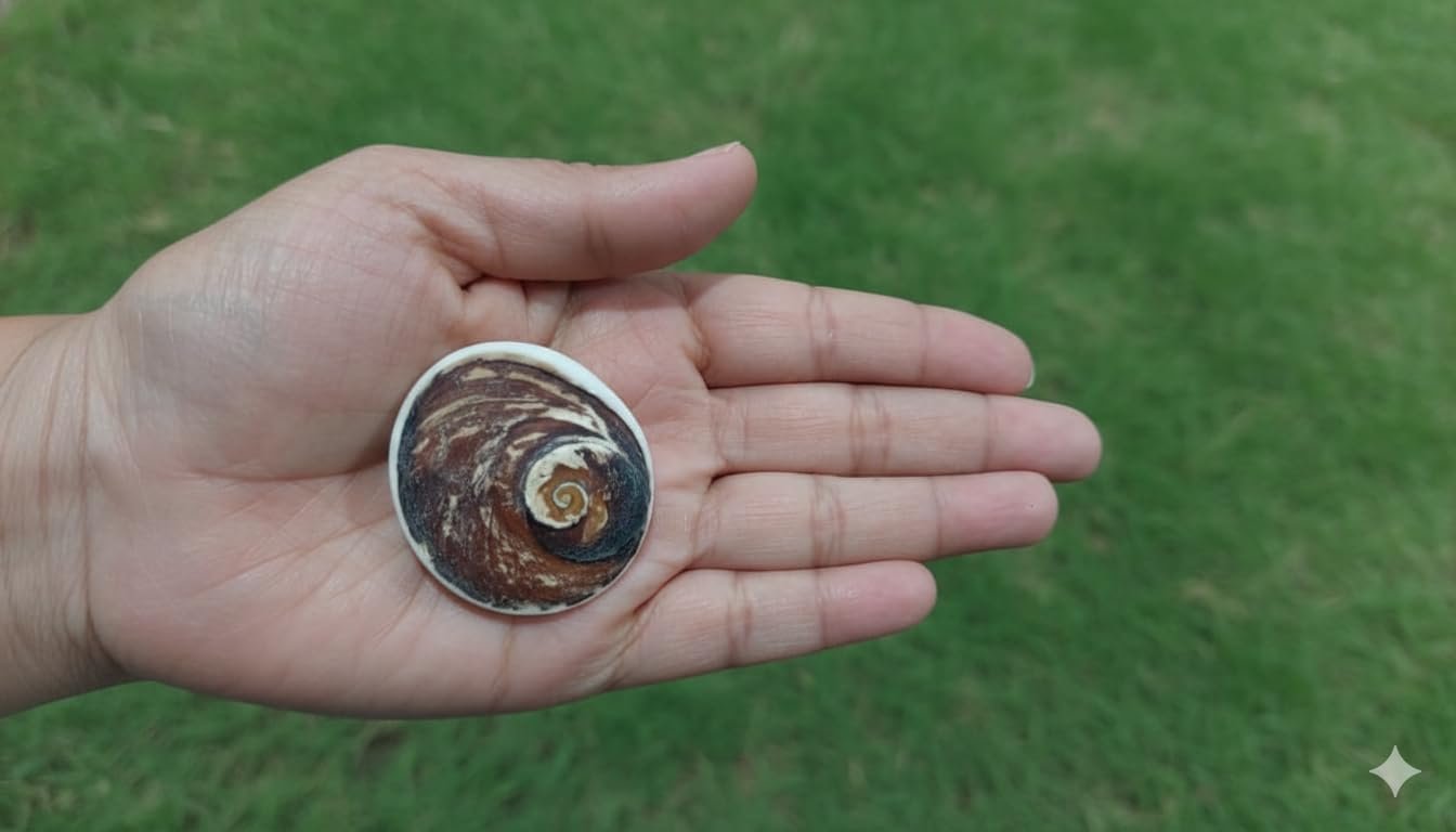 Certified Raja Gomati Chakra Original | Natural Gomti Chakra Stone from Gomathi River, Dwarka (4–5 CM) | Spiritual Vastu Item for Lakshmi Puja, Kuber Pooja & Home Protection pack of 1