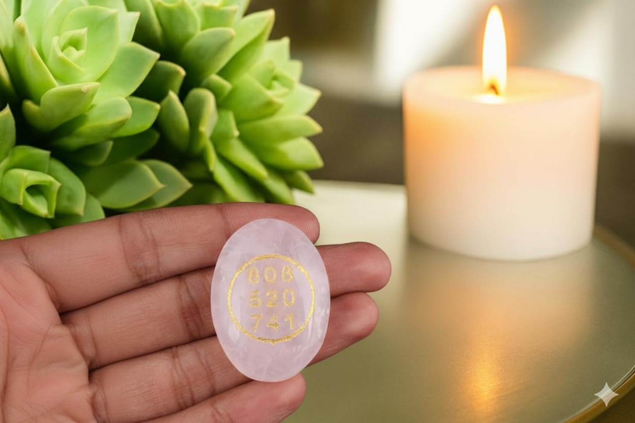 Rose Quartz Zibu Coin – Pre-Energized Natural Crystal Stone for Love, Trust, Compassion, Relationship Healing, Manifestation & Meditation (1 Piece)