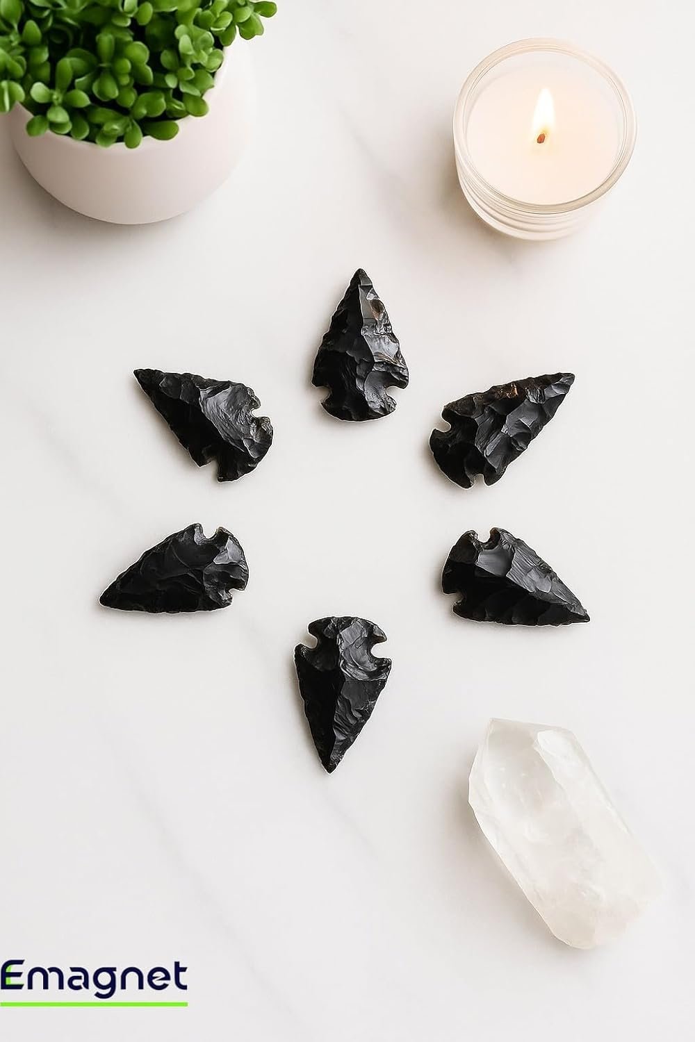 Black Obsidian Knife – Natural Crystal Arrowhead Shape for Reiki Healing, Energy Cleansing, Protection & Home Décor – Handcrafted Spiritual Tool