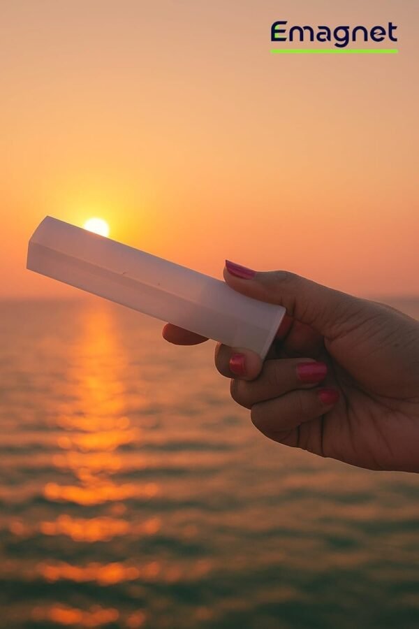 Natural Crystal Charging & Cleansing Plate | Recharging Energy Plate for Bracelets, Stones & Jewelry | Spiritual Décor for Peace, Clarity & Positive Aura (Natural Selenite Charging Bar Stick)