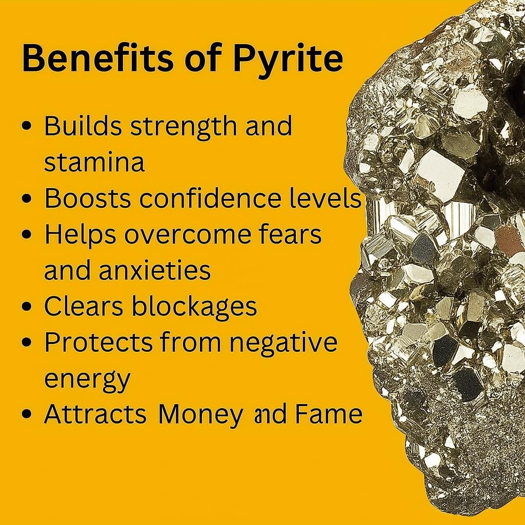 Natural Pyrite Cluster Rough Stone | 300–400 g Certified Gold Pyrite for Crystal Healing, Vastu, Home Decor & Wealth Energy | Raw Fool’s Gold Stone for Positive Aura & Meditation