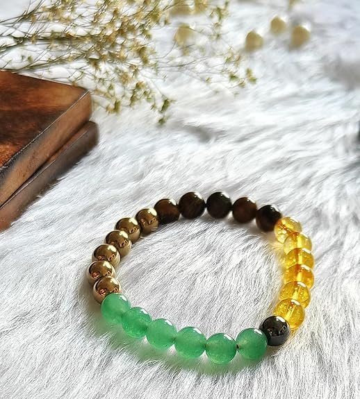 Natural Money Magnet Crystal Bracelet 8mm | Stretchable Gemstone Wristband for Men & Women | Wealth & Prosperity Jewellery