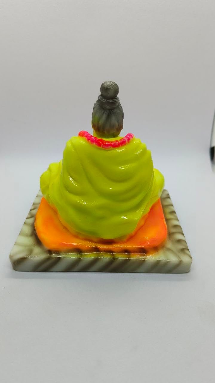 Premanand Ji Maharaj Idol | Marble Dust Finish Spiritual Statue for Home Temple, Office Desk & Car Dashboard | Namaste Pose | Meditation & Home Décor Showpiece