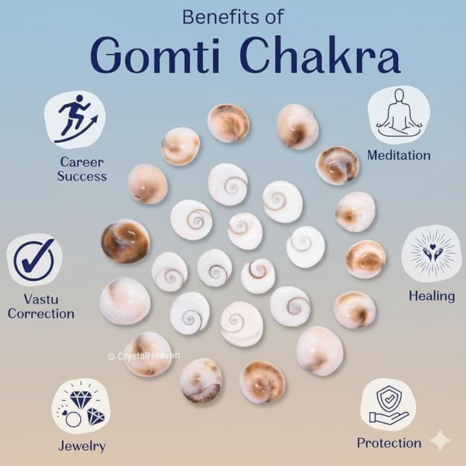 Emagnet Certified Gomati Chakra – Original River Stones from Gomathi River, Dwarka | Natural Gomti Chakra for Lakshmi Puja, Kuber Pooja, Vastu & Protection | Set of 11 Pieces