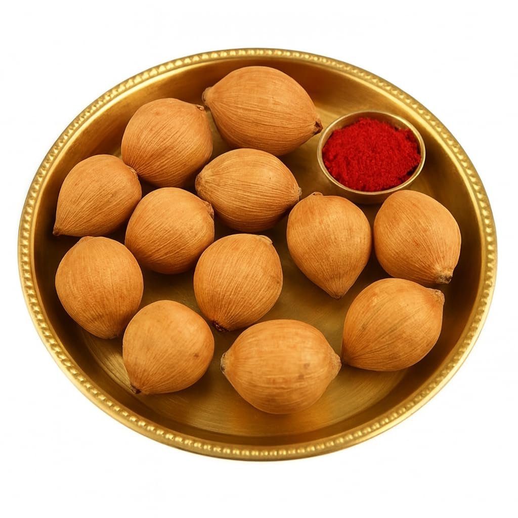 Laghu Nariyal for Pooja – 11 Pcs | Original Laghu Shriphal Small Coconut | Natural Dry Nariyal for Mahalaxmi Pooja, Temple, Havan, Kuber Puja & Daily Spiritual Rituals