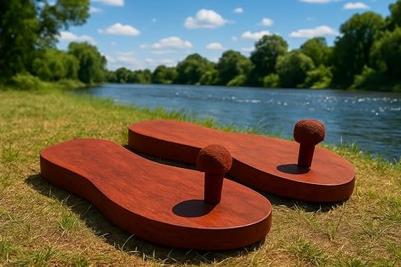 Wooden Khadau Charan Paduka (14 CM)| Traditional Handmade Wooden Sandals for Pooja, Mandir, Meditation & Spiritual Use | Sacred Religious Paduka for Home Temple Rituals