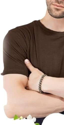 Natural Pyrite Bracelet | 8mm Metallic Gemstone Stretchable Wristband for Men & Women | Crystal Jewellery
