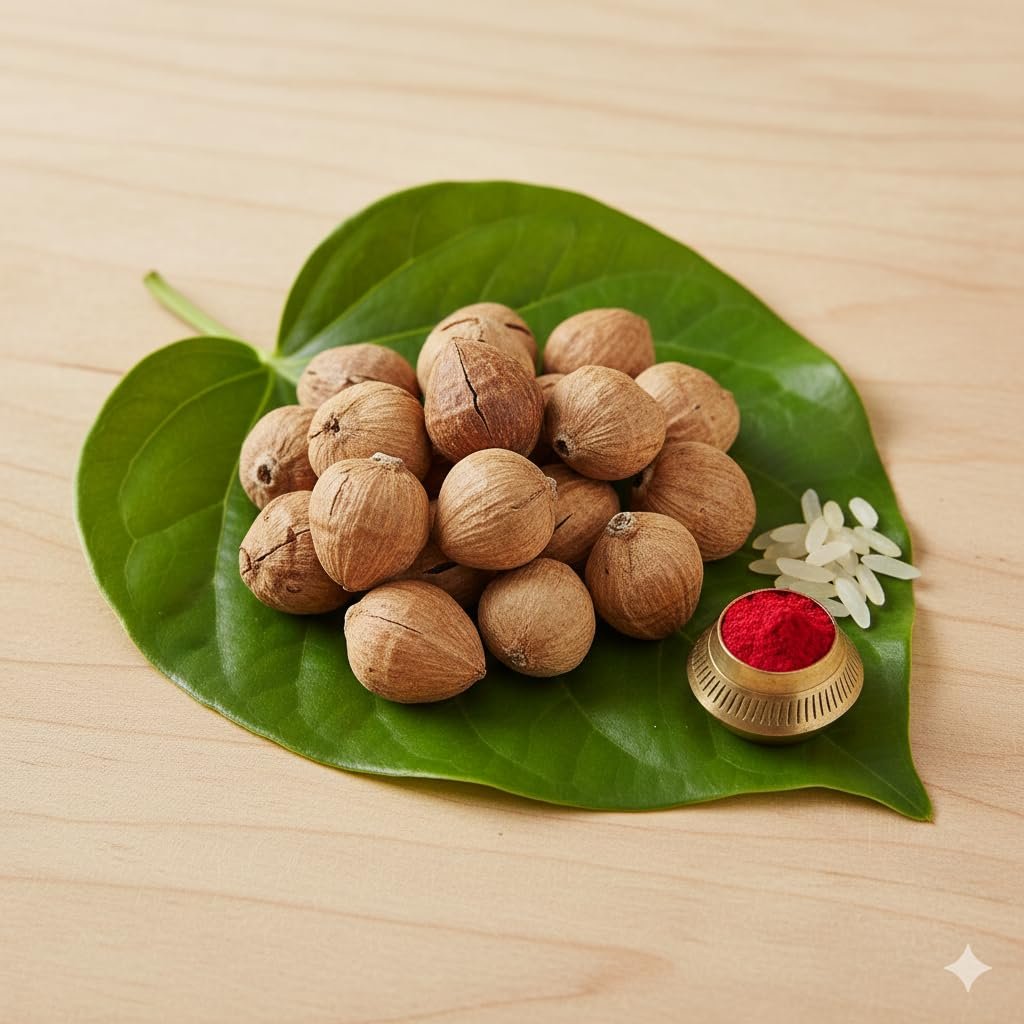 Laghu Nariyal for Pooja – 11 Pcs | Original Laghu Shriphal Small Coconut | Natural Dry Nariyal for Mahalaxmi Pooja, Temple, Havan, Kuber Puja & Daily Spiritual Rituals