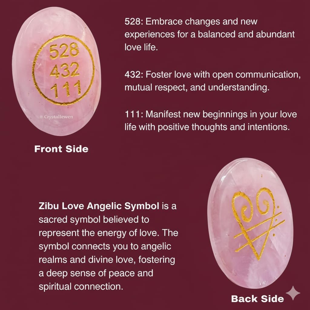 Rose Quartz Zibu Coin – Pre-Energized Natural Crystal Stone for Love, Trust, Compassion, Relationship Healing, Manifestation & Meditation (1 Piece)