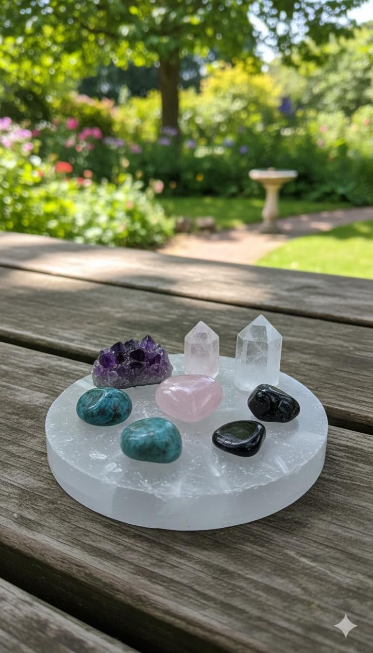 Raw Moroccan Selenite Charging Plate | Natural Crystal Charging & Cleansing Plate | Recharging Energy Plate for Bracelets, Stones & Jewelry