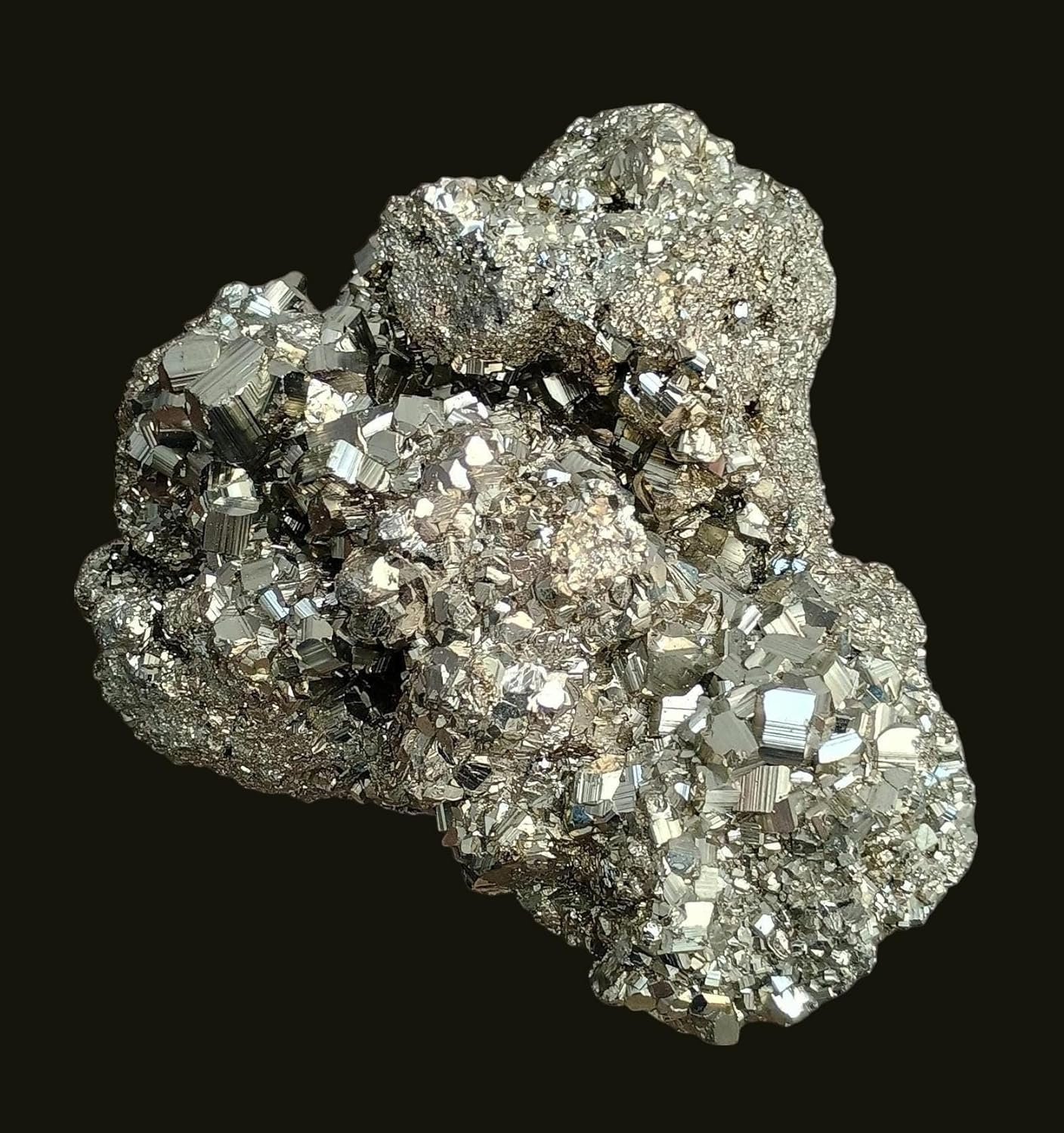 Natural Pyrite Cluster Rough Stone | 300–400 g Certified Gold Pyrite for Crystal Healing, Vastu, Home Decor & Wealth Energy | Raw Fool’s Gold Stone for Positive Aura & Meditation