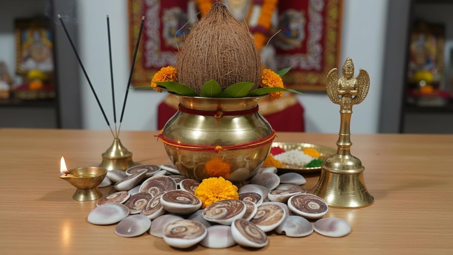 Certified Raja Gomati Chakra Original | Natural Gomti Chakra Stone from Gomathi River, Dwarka (4–5 CM) | Spiritual Vastu Item for Lakshmi Puja, Kuber Pooja & Home Protection pack of 1
