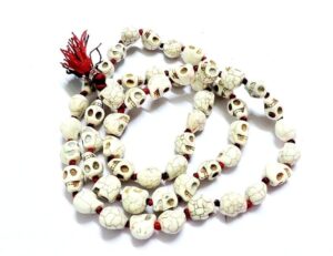 Mund Mala for Puja Mantra Jaap | Kapal Mala for Kali Maa | Certified 108+1 Beads | Unisex Adults