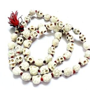 Mund Mala for Puja Mantra Jaap | Kapal Mala for Kali Maa | Certified 108+1 Beads | Unisex Adults