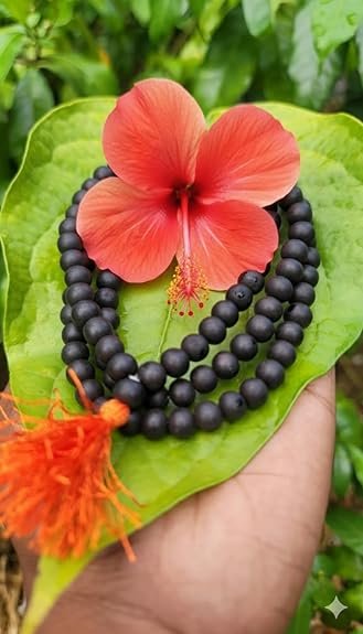 Certified Karungali Black Ebony Wood Mala – 108+1 Beads, 8mm Premium Ebony Wood – Lab Tested & Vedic Approved Spiritual Rosary for Meditation, Japa & Protection | Lab Tested (1, KARUNGLI MALA)