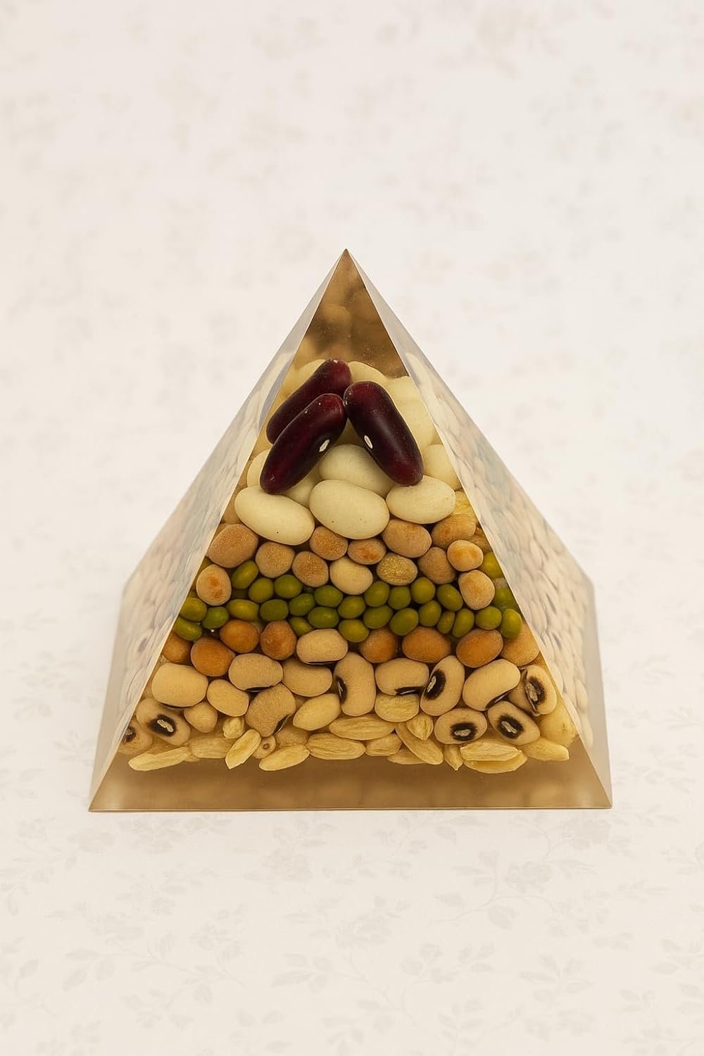 Original Annapurna Pyramid for Food, Prosperity, Vastu Correction & Well-Being | Annapurna Devi Blessed Energy Generator Grains Filled Orgonite Vastu Pyramid | 3 Inch