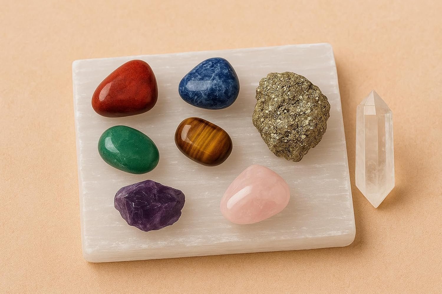 Natural Selenite Crystal Charging & Cleansing Plate | Recharging Energy Plate for Bracelets, Stones & Jewelry | Spiritual Décor for Peace, Clarity & Positive Aura (8 cm)