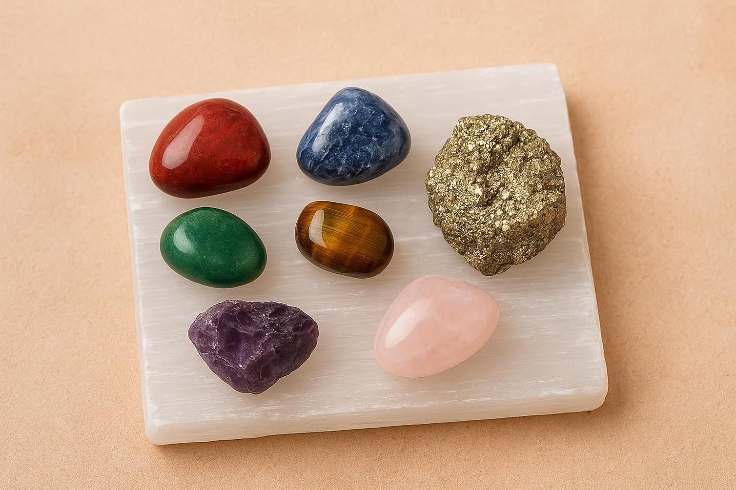 Natural Selenite Crystal Charging & Cleansing Plate | Recharging Energy Plate for Bracelets, Stones & Jewelry | Spiritual Décor for Peace, Clarity & Positive Aura (8 cm)