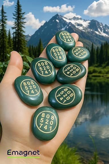 Pre-Energized Natural Green Jade Zibu Coin – Laxmi Money Symbol for Financial Growth, Good Luck, Fortune, Reiki Healing & Vastu – Home & Office Decor – 1 Piece