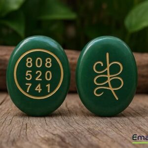 Pre-Energized Natural Green Jade Zibu Coin – Laxmi Money Symbol for Financial Growth, Good Luck, Fortune, Reiki Healing & Vastu – Home & Office Decor – 1 Piece
