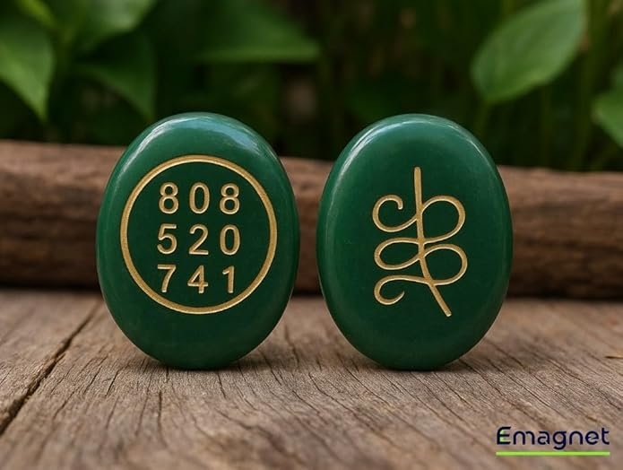 Pre-Energized Natural Green Jade Zibu Coin – Laxmi Money Symbol for Financial Growth, Good Luck, Fortune, Reiki Healing & Vastu – Home & Office Decor – 1 Piece