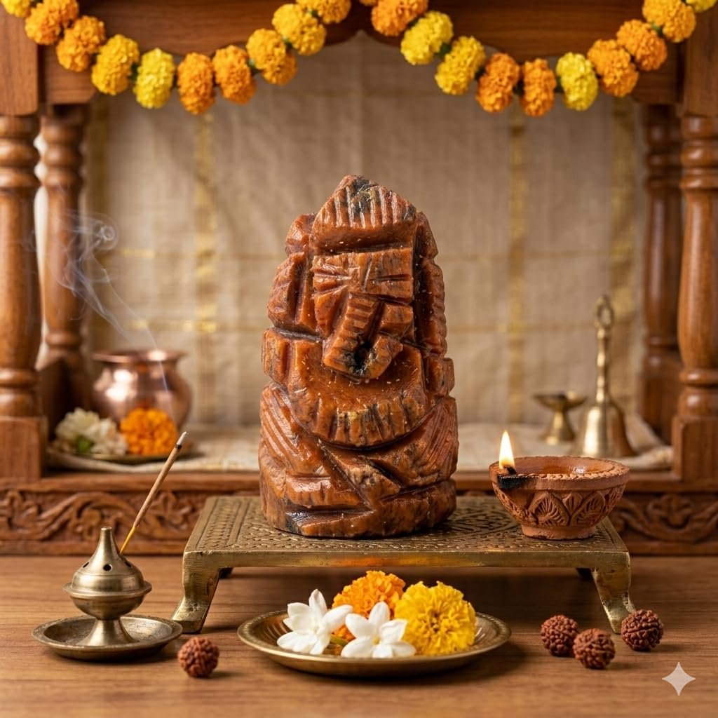 Haldi Ganesh Idol (2 cm) | Original Turmeric Ganpati Murti for Puja | Auspicious for Diwali, Ganesh Chaturthi, Lakshmi Puja | Mini Sacred Idol for Home Temple