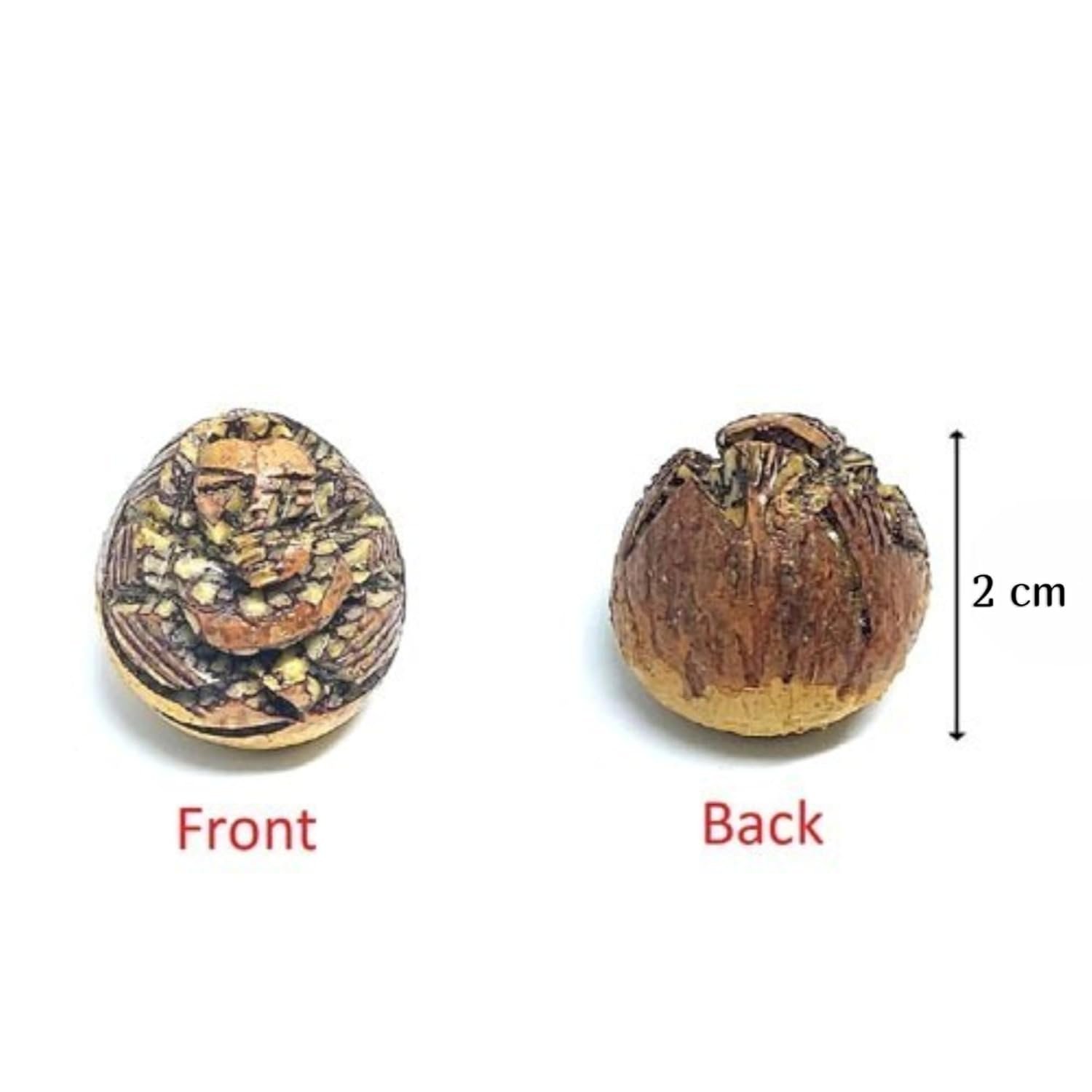 Supari Ganesh Idol, Natural Betel Nut, 2 cm, for Pooja, Diwali, Lakshmi Puja, Vastu, Mandir and Ritual Use